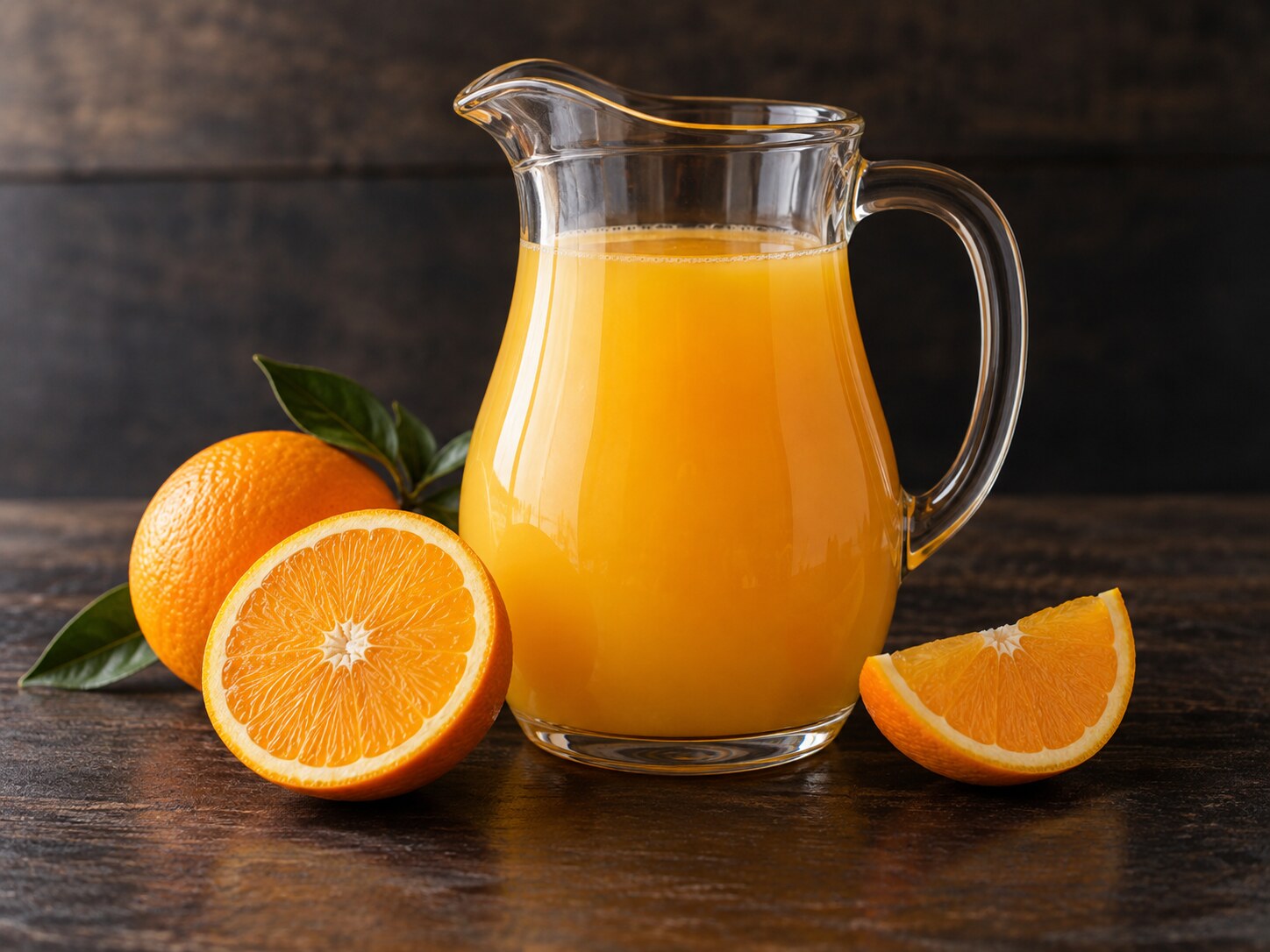 Jarra de suco natural de laranja