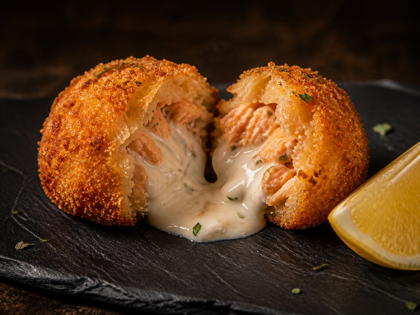 Bolinho de salmão