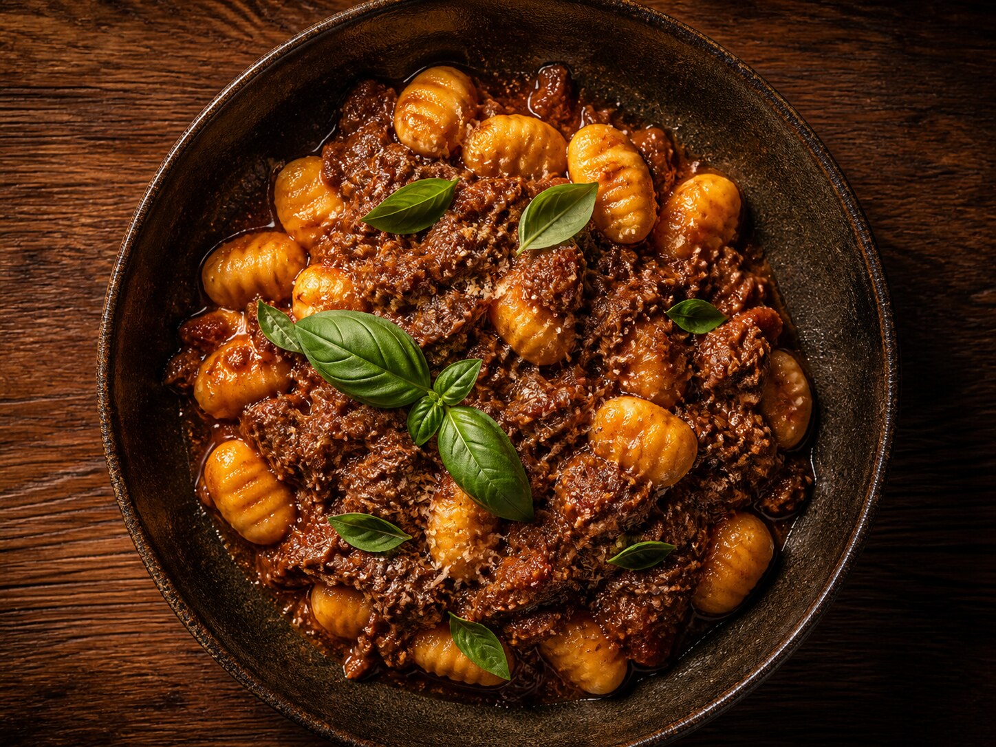 Gnocchi de mandioquinha al Ragú