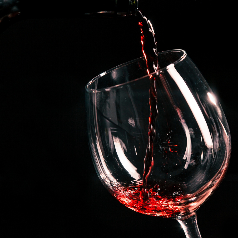 Taça de vinho tinto seco